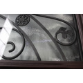 Fangda wrought iron glass door insert for fiberglass door